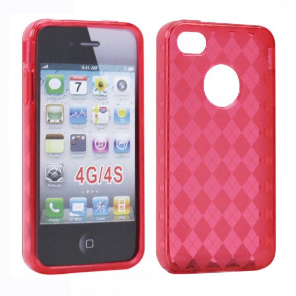 Wholesale iPhone 4S 4 Argley TPU Gel Case (Red)